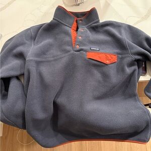 Patagonia Blue and Red Fleece Pullover